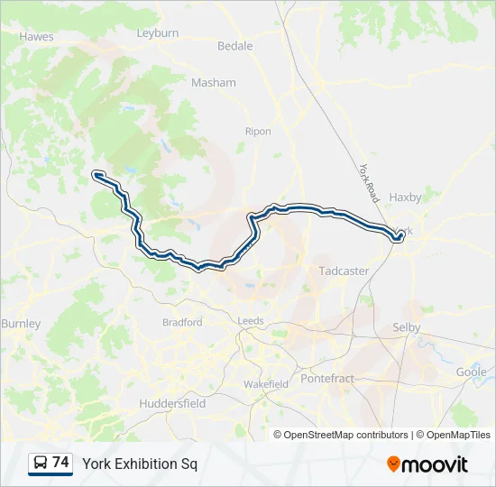 74 Bus Line Map