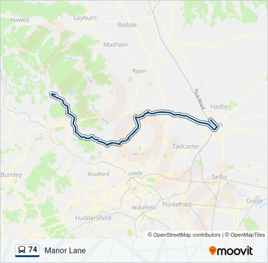 74 Bus Line Map