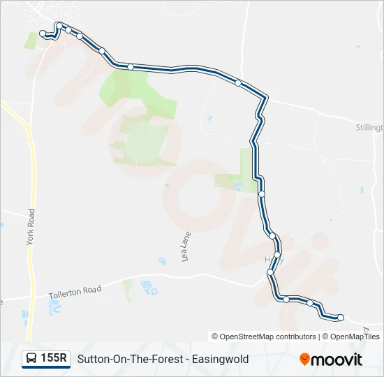 155R Bus Line Map