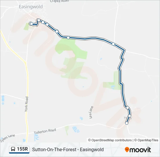 155R Bus Line Map