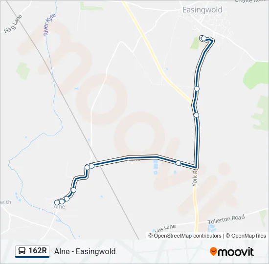 162R Bus Line Map