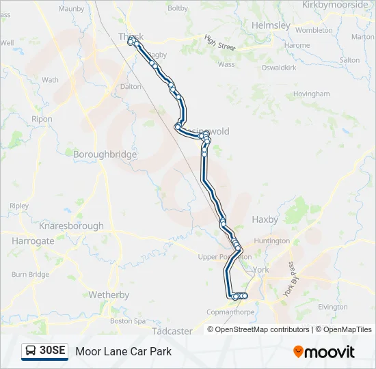 30SE Bus Line Map
