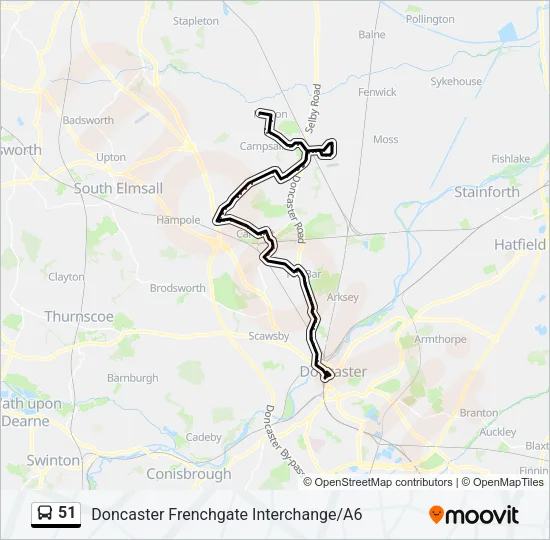 51 Bus Line Map