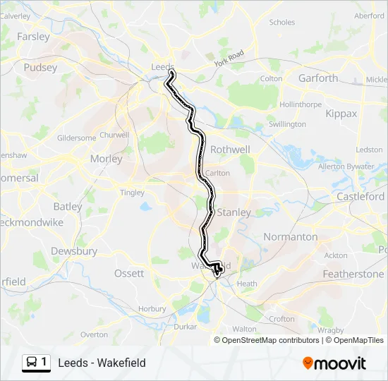 1 Bus Line Map