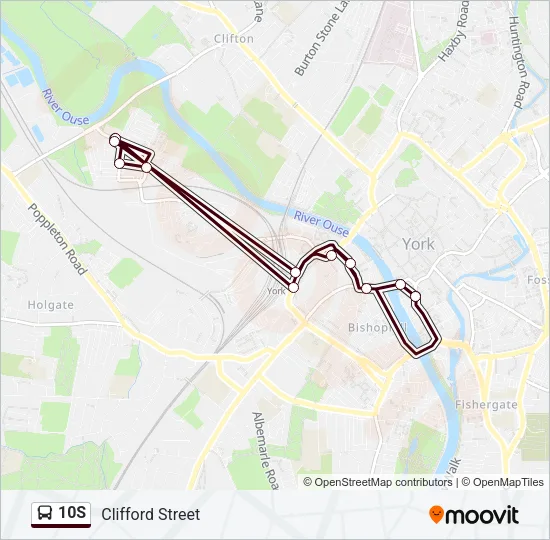 10S Bus Line Map