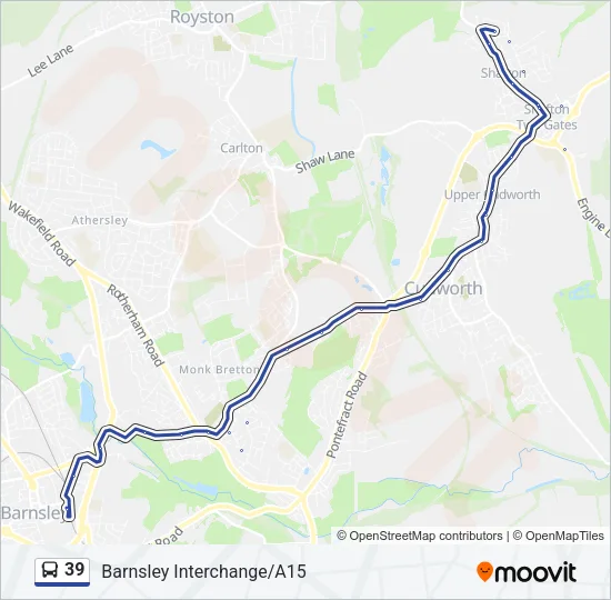 39 Bus Line Map