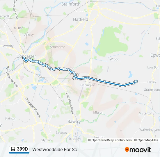 399D Bus Line Map