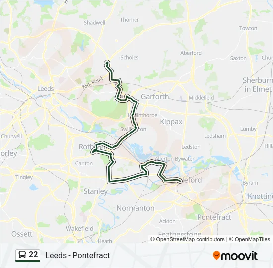 22 Bus Line Map