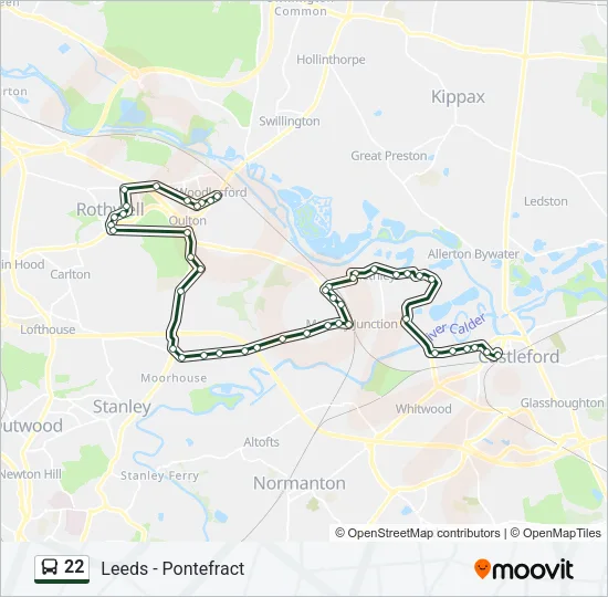 22 Bus Line Map