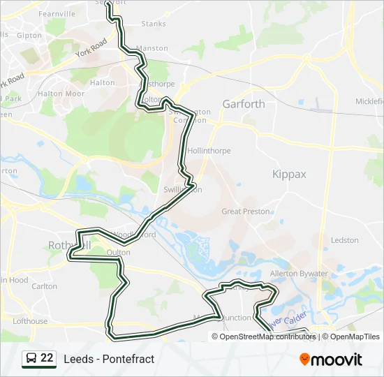 22 Bus Line Map