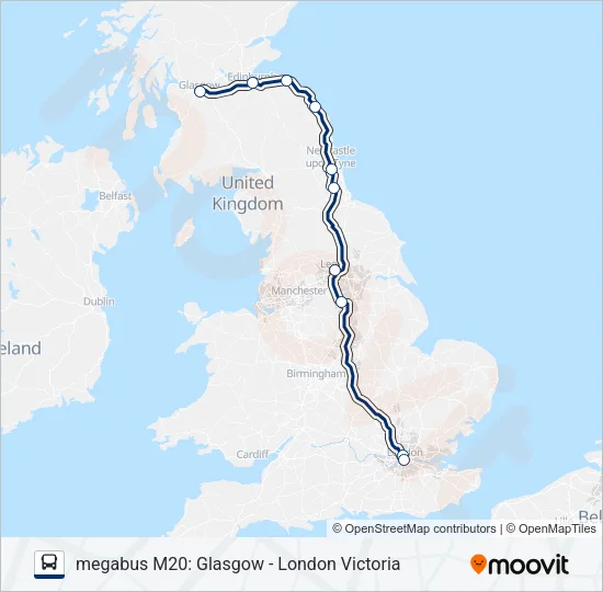 MEGABUS M20  Line Map