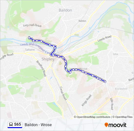 S65 Bus Line Map