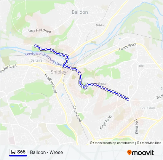 S65 Bus Line Map