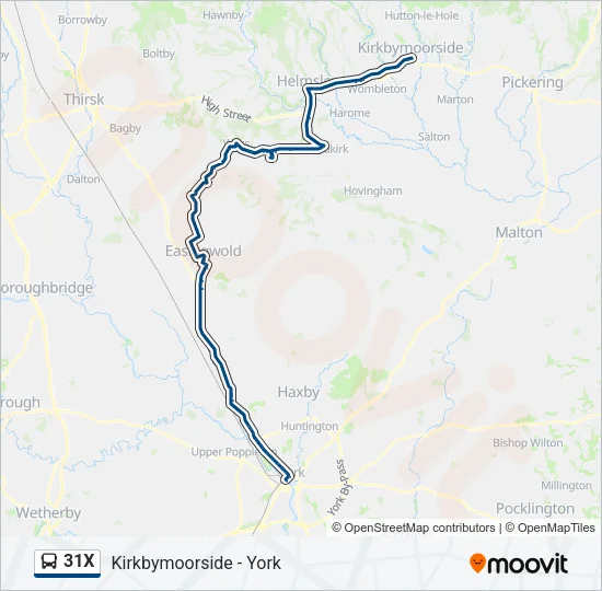 31X Bus Line Map