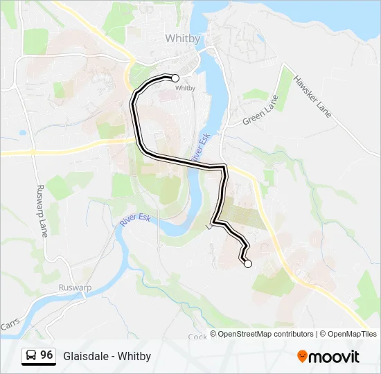 96 Bus Line Map