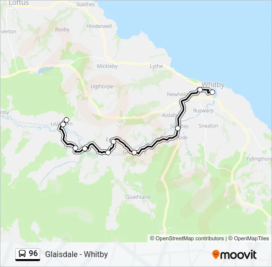 96 Bus Line Map