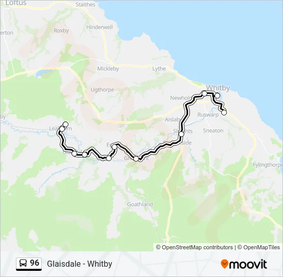 96 Bus Line Map