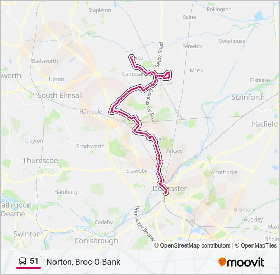 51 Bus Line Map