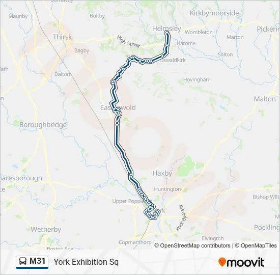 M31 Route: Schedules, Stops & Maps - York Exhibition Sq (Updated)