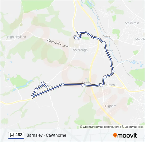 483 Bus Line Map