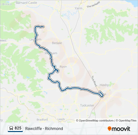 825 Bus Line Map