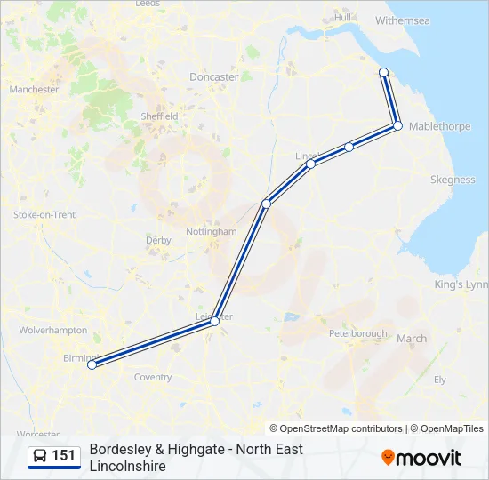 151 Bus Line Map