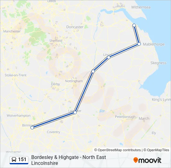 151 Bus Line Map