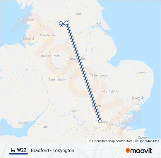 W22 Bus Line Map