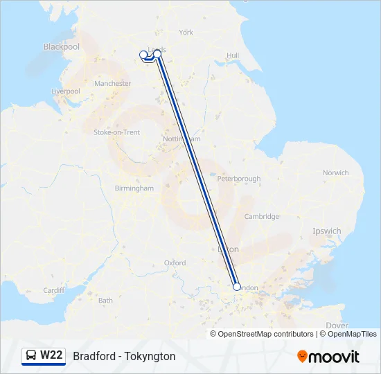 W22 Bus Line Map