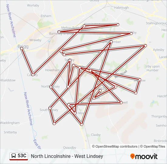 53C Bus Line Map