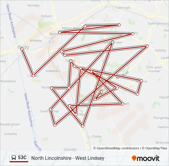 53C Bus Line Map