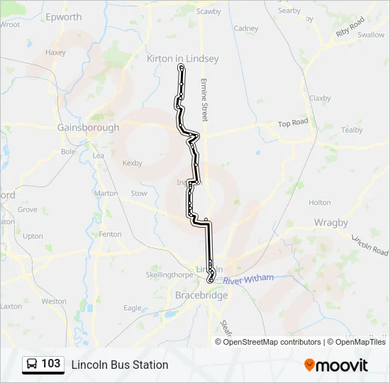 103 Bus Line Map