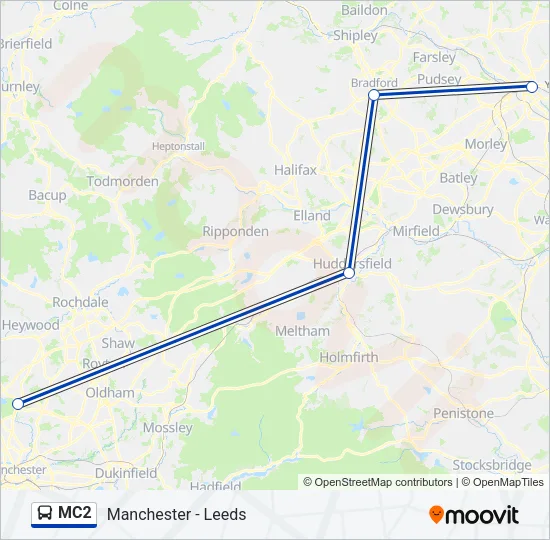 MC2 Bus Line Map
