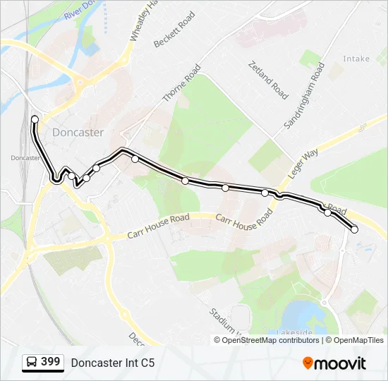 399 Bus Line Map