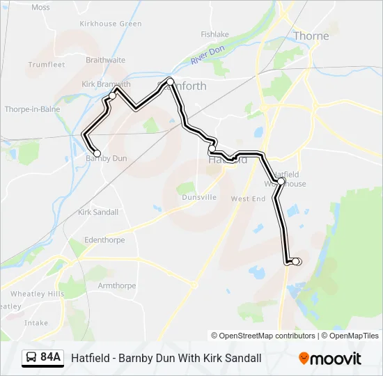 84A Bus Line Map