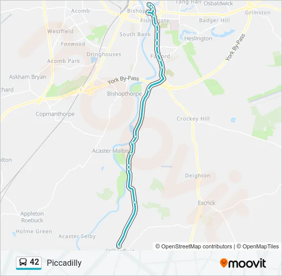 42 Bus Line Map