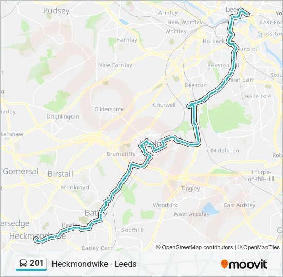 201 Bus Line Map