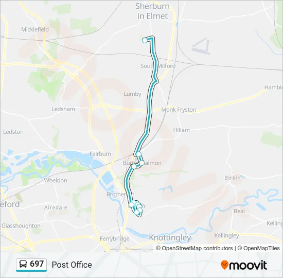 697 Bus Line Map