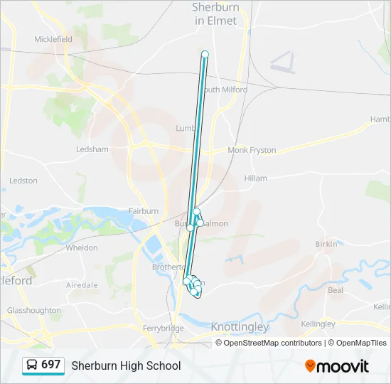 697 Bus Line Map