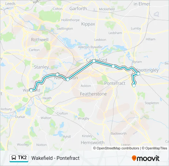 TK2 Bus Line Map
