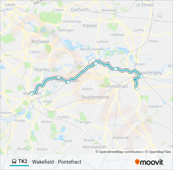 TK2 Bus Line Map