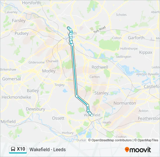 X10 Bus Line Map