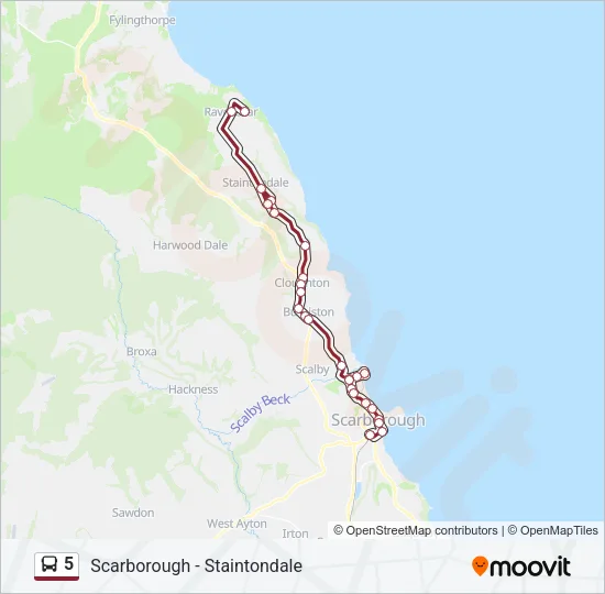 5 Bus Line Map