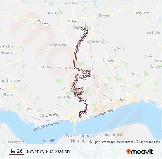 26 Bus Line Map