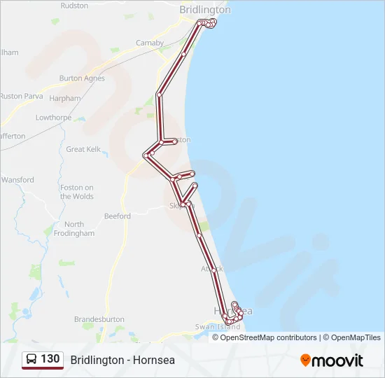 130 Bus Line Map