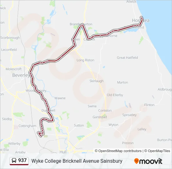 937 Bus Line Map