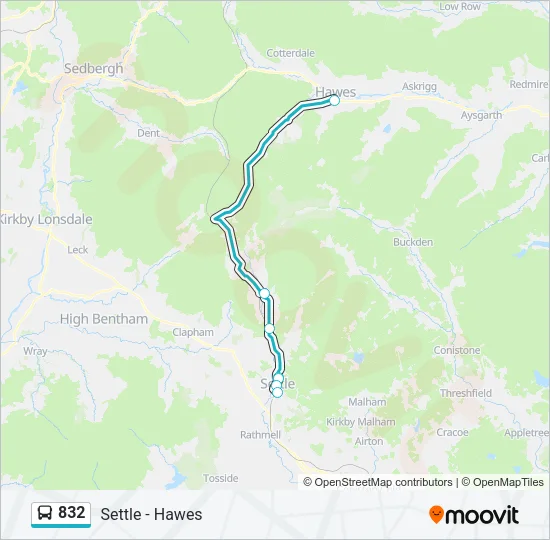 832 Bus Line Map