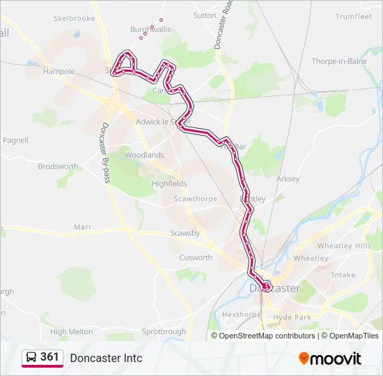 361 Bus Line Map