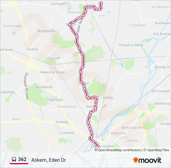 362 Bus Line Map