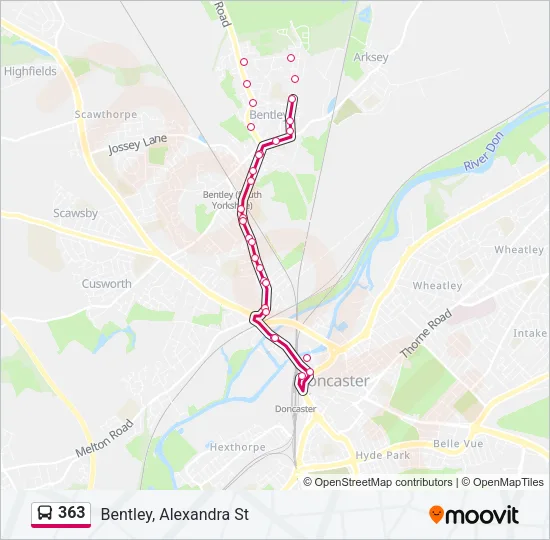 363 Bus Line Map